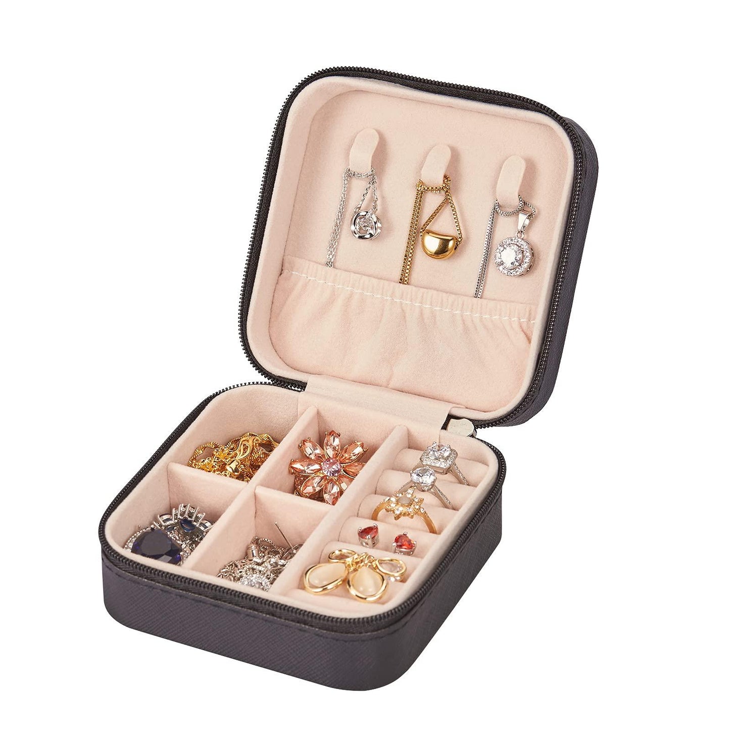 Mini Leather Jewelry Organizer Box