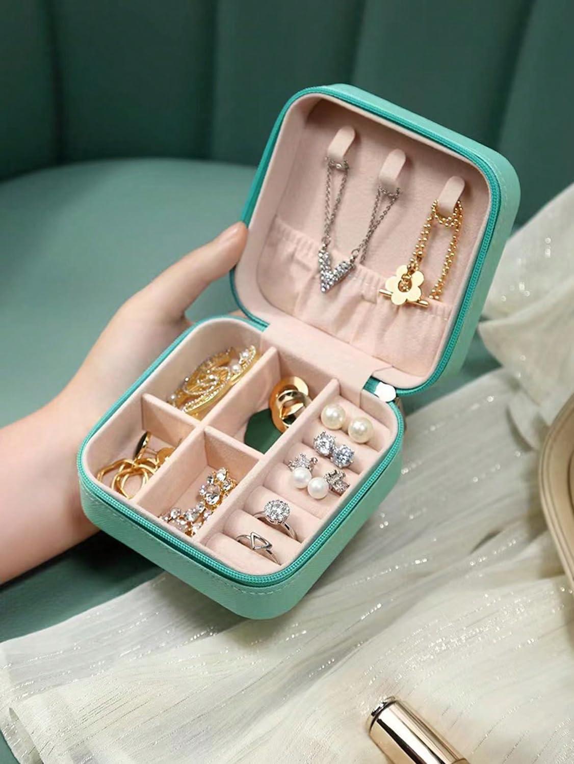 Mini Leather Jewelry Organizer Box