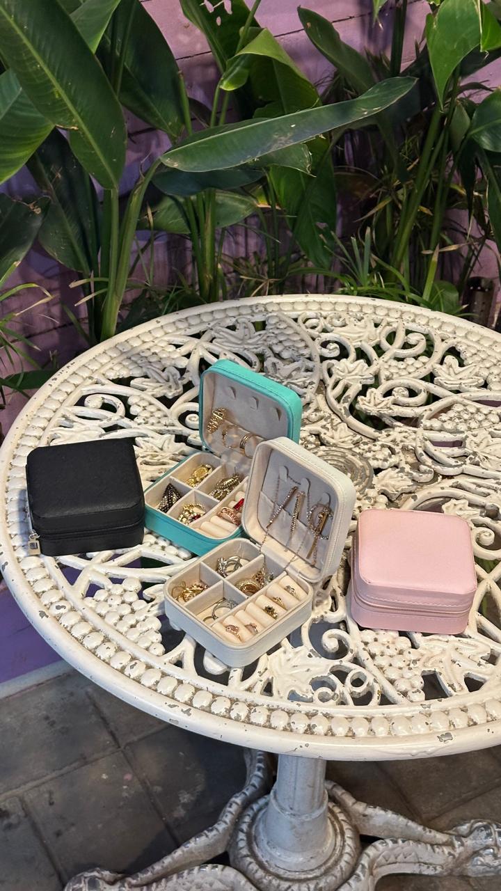 Mini Leather Jewelry Organizer Box