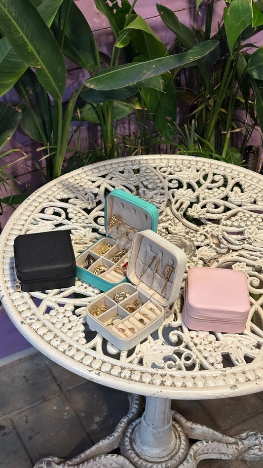 Mini Leather Jewelry Organizer Box