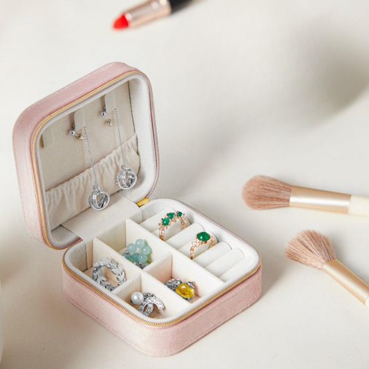 Mini Leather Jewelry Organizer Box
